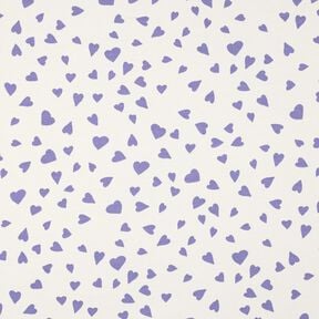 Sommersweat Harten | Poppy Fabrics – ivoor/lila, 