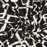 Viscosejersey verspreide diamanten – zwart/ivoor,  thumbnail number 3