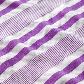 Viscosejersey gecrasht – wit/lila, 