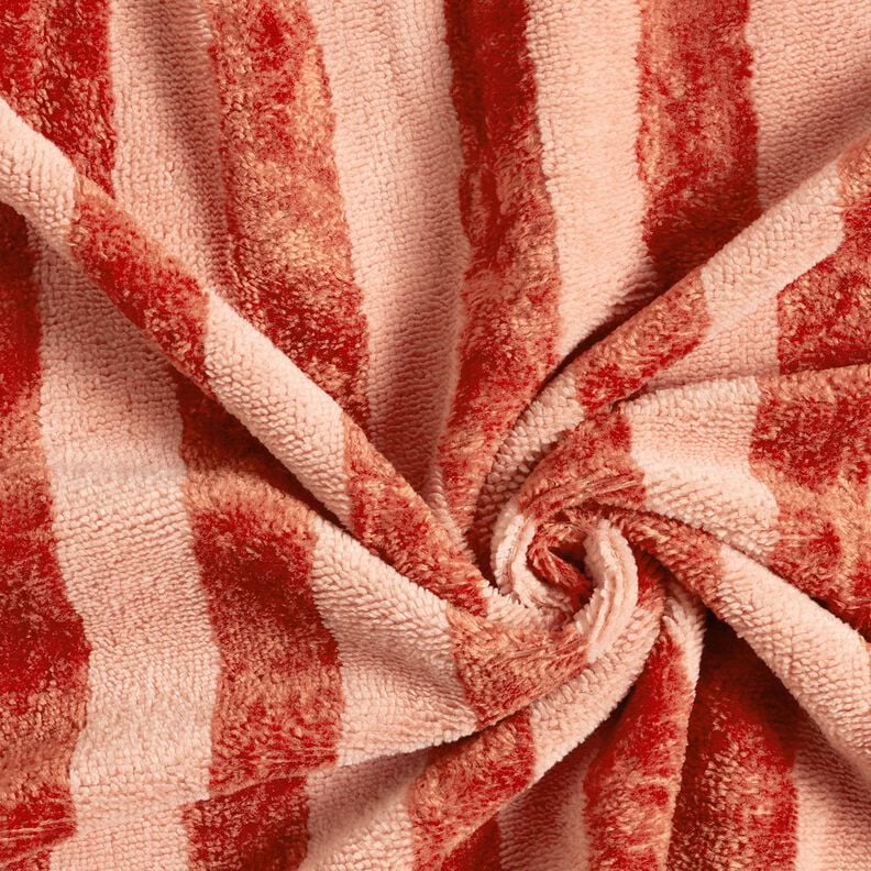 Badstof Bamboe Blokstrepen – rood/kreeft,  image number 4