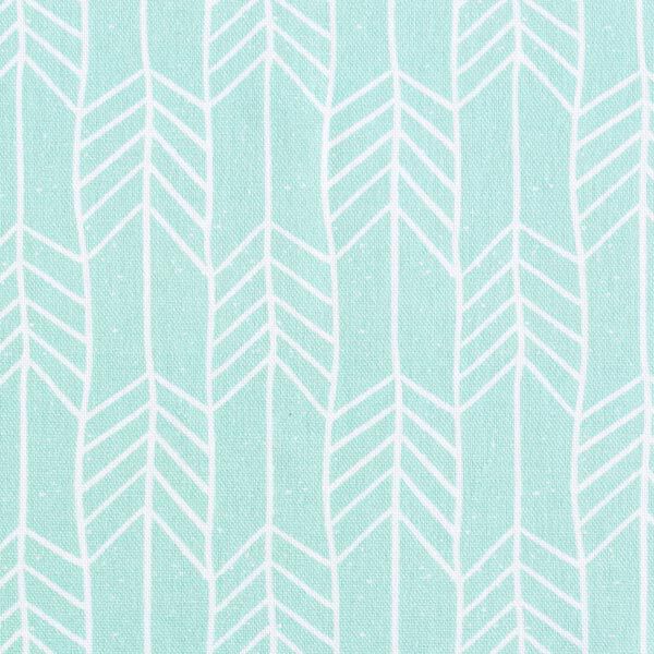 Decostof Half panama Pijlmotief – mintgroen, image number 1