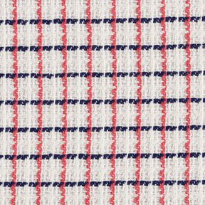 Grove bouclé ruiten – wit/bessen, 