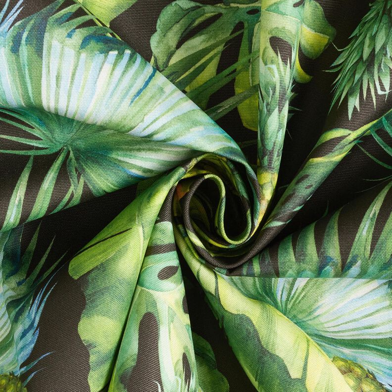 Outdoorstof Canvas ananas – grasgroen/zwart,  image number 3