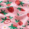 Katoenjersey Schattige aardbeien | PETIT CITRON – roze,  thumbnail number 2