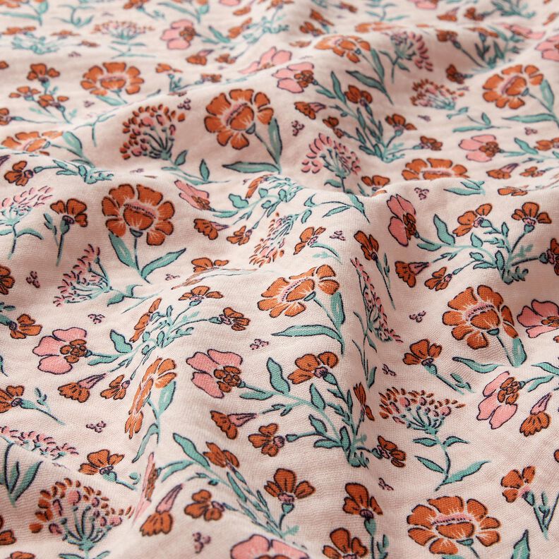 Mousseline/dubbel gehaakte stoffen Bloemenweide | Poppy Fabrics – roos,  image number 2