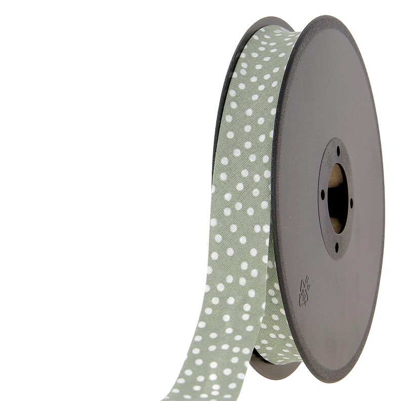 Biasband verspreide stippen [20 mm] – licht kaki,  image number 2