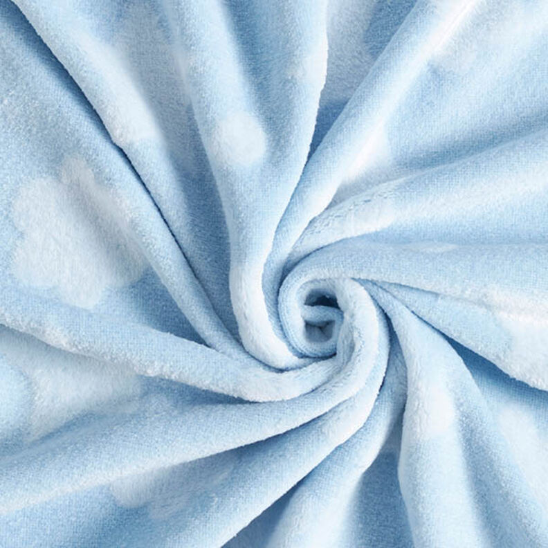 Gezellige fleece Sterren en bloemen – lichtblauw,  image number 3