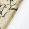 Decostof Half panama getekende bloemen – anemoon/zwart,  thumbnail number 4