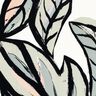 Viscosejersey Grote bladeren – ivoor/nachtblauw,  thumbnail number 5