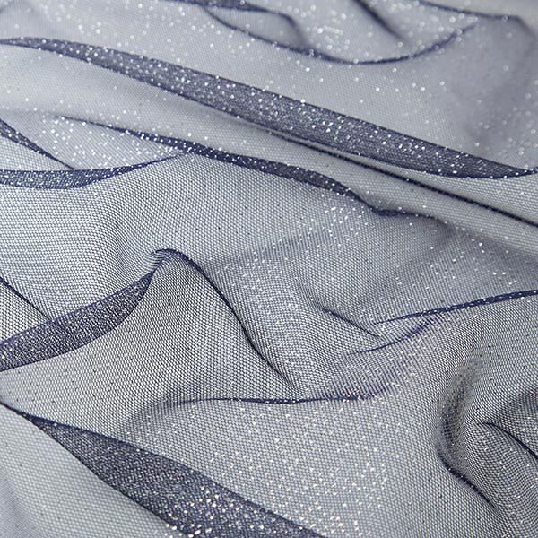 Glittertule royal – marineblauw/zilver, image number 3