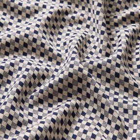 Romaniet jersey Mini diamanten – lichtbeige/marineblauw, 
