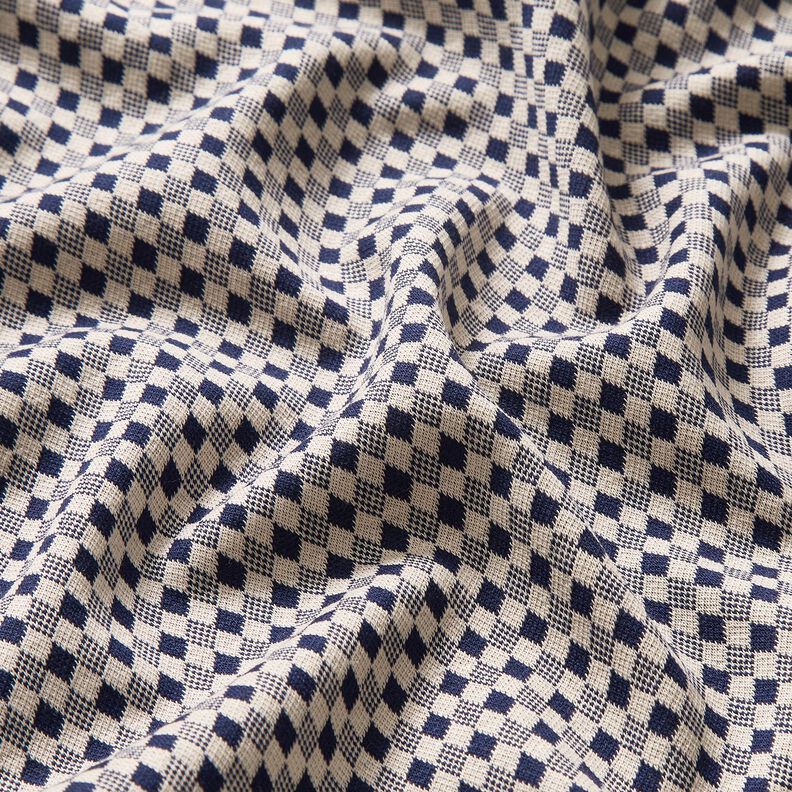 Romaniet jersey Mini diamanten – lichtbeige/marineblauw,  image number 2