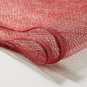 Tule Metallic – karmijnrood, 