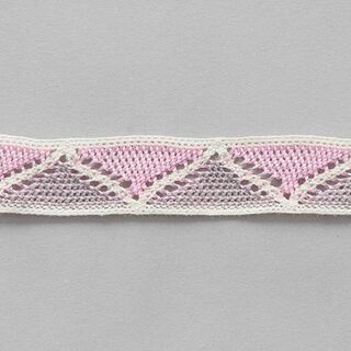 Katoenen band Ibiza [ 22 mm ] – ecru/grijs, 