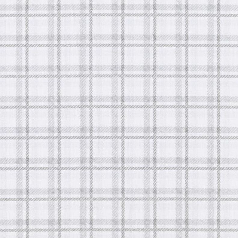 Katoenpopeline dubbel geruit – wit/zilvergrijs,  image number 1