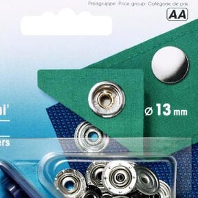 Drukknopen sport mini [Ø 13 mm] - zilver metalen| Prym, 