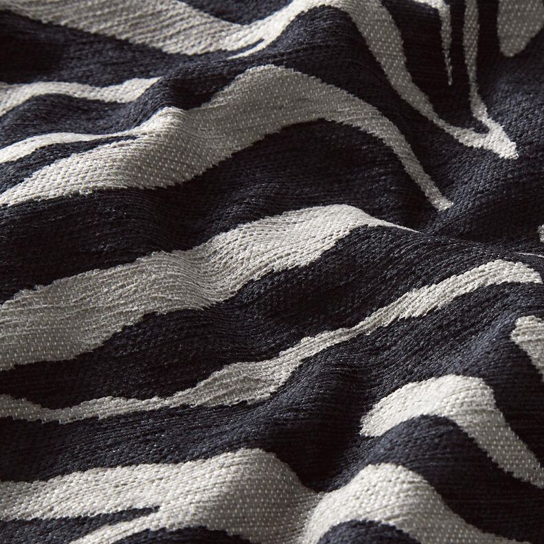 Bekledingsstof Jacquard Zebra – zwart/grijs, image number 6