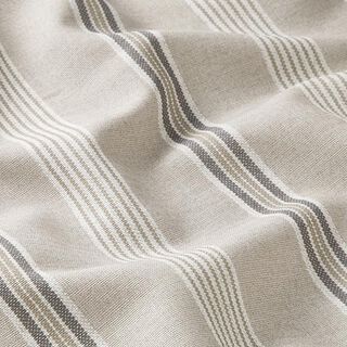 Outdoorstof Canvas Smalle strepen – beige, 