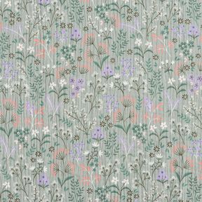 GOTS Mousseline/dubbel gehaakte stoffen Lente bloemenweide | Poppy Fabrics – riet, 