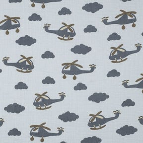 Mousseline/dubbel gehaakte stoffen Helikopter | by Poppy – babyblauw/leigrijs, 