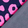 French Terry sommersweat Jeanslook neon luipaardprint – nachtblauw/neon pink,  thumbnail number 4
