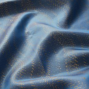 Voeringstof Jacquard Schaalpatroon – blauw/goud, 