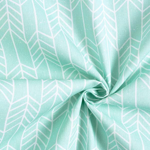 Decostof Half panama Pijlmotief – mintgroen, image number 5