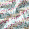 Katoenpopeline Penseelstreek zigzag Digitaal printen – wit/eucalyptus,  thumbnail number 2