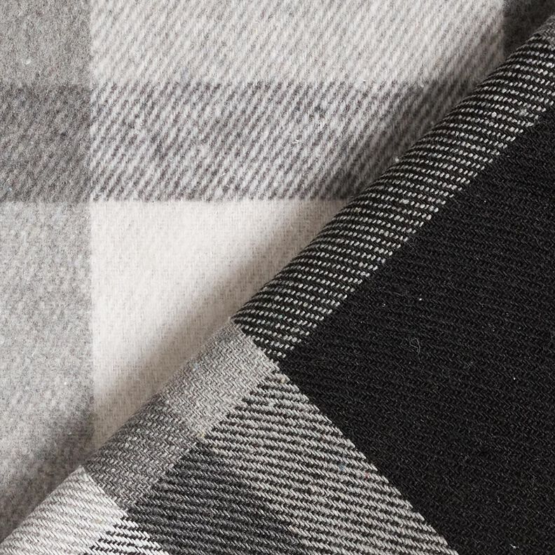 Mantelflanel geruit | Katia Fabrics – nevelgrijs/oudzilver,  image number 4