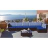 Luifelstof strepen Toldo – wit/koningsblauw,  thumbnail number 5