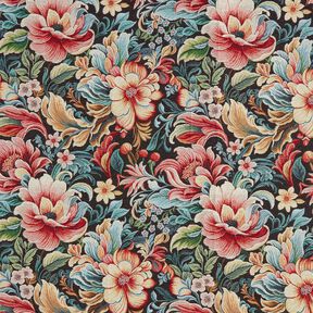 Decostof Gobelin prachtige bloemen – zwart/rood, 
