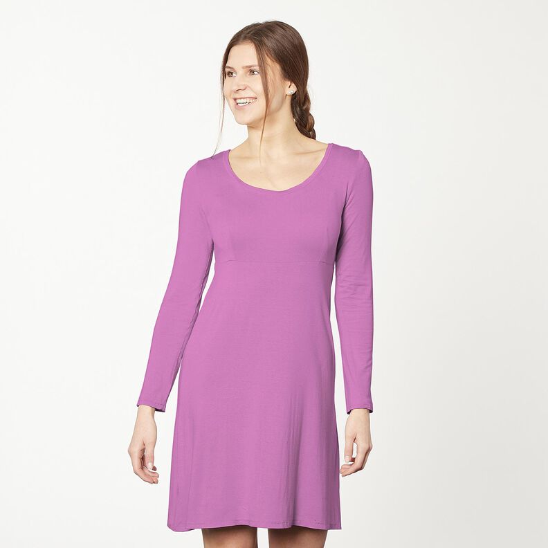 Katoenjersey medium effen – roodlila, image number 10