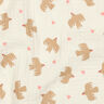 GOTS Mousseline/dubbel gehaakte stoffen Vogels en harten | Poppy Fabrics – ecru,  thumbnail number 3