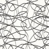 Decostof Jacquard abstracte lijnen – ivoor/zwart,  thumbnail number 1