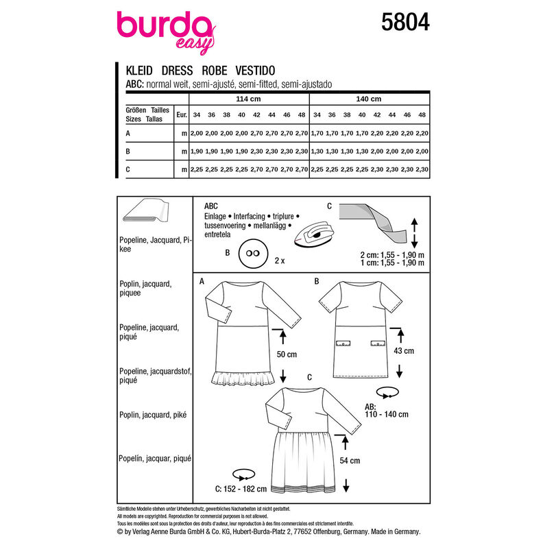 Jurk | Burda 5804 | 34-48,  image number 12