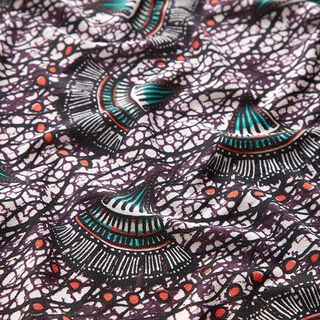Polyesterjersey Etnische vakken – zwart/wit, 