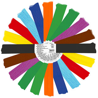Kleurrijk knutsel crêpepapier, 10 rollen à 250cm x 50cm, 