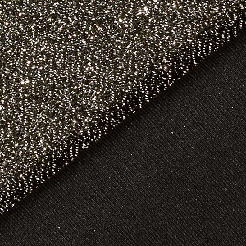 Jersey stof lamettaglitter glamour  – zwart,  image number 3