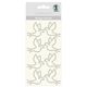 Designsticker duif [ 8 Stuk ] – zilver metalen,  thumbnail number 1