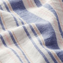 Mousseline/dubbel gehaakte stoffen Garengeverfde strepen | Poppy – wit/marineblauw, 
