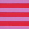 Decostof Canvas vrolijke strepen – pastelviolet/chili,  thumbnail number 1