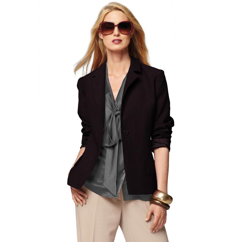 Bi-stretch gabardine – zwart,  image number 6
