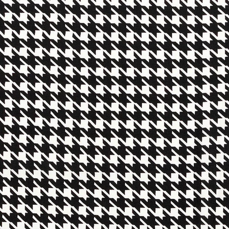 Viscosestof pied-de-poule – zwart/wit,  image number 1