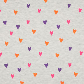 Katoenjersey Neonharten | by Poppy – natuur/neon oranje, 