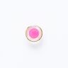 Knoop met oogje met goudkleurige rand [ Ø 11 mm ] – pink/goud,  thumbnail number 1