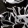 Viscose-linnen-mix abstracte zonnebloemen – zwart/wit,  thumbnail number 2