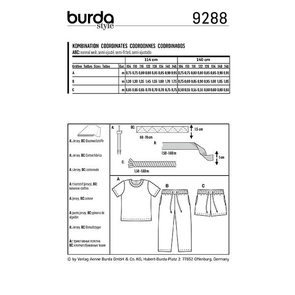 Shirt, Burda 9288 | 104-146, image number 11