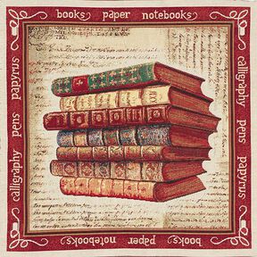 Decostof tapijtstuk Boeken – beige, 