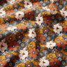 Katoenen stof Cretonne Retro bloemen – karamel,  thumbnail number 2