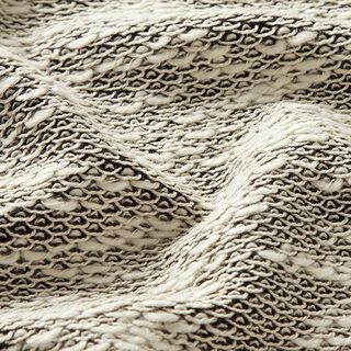 Breijacquard golflook – ecru/zwart, 